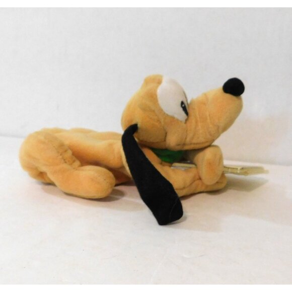 Disney Store Pluto Mini Bean Bag Plush 9" Stuffed Toy Tan Brown Dog - Picture 2 of 6